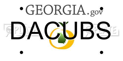 DACUBS Georgia License Plate