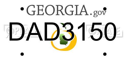 DAD3150 Georgia License Plate