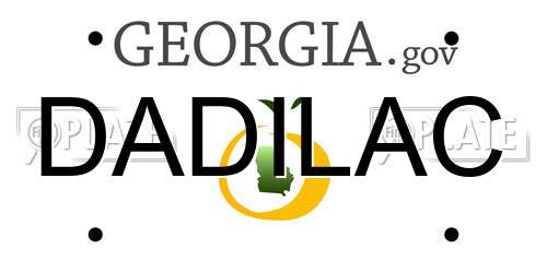 DADILAC Georgia License Plate