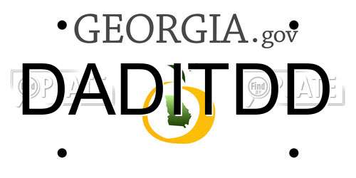 DADITDD Georgia License Plate