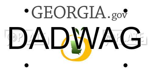 DADWAG Georgia License Plate