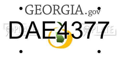 DAE4377 Georgia License Plate