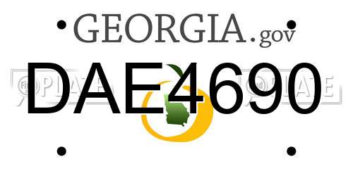DAE4690 Georgia License Plate
