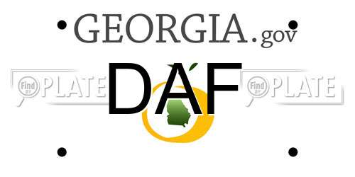 DAF Georgia License Plate