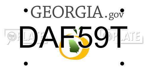 DAF59T Georgia License Plate