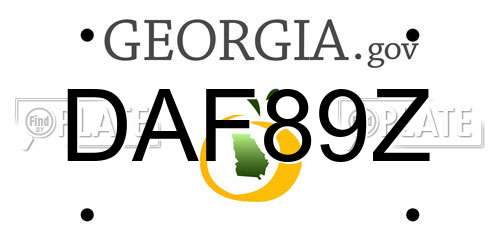 DAF89Z Georgia License Plate