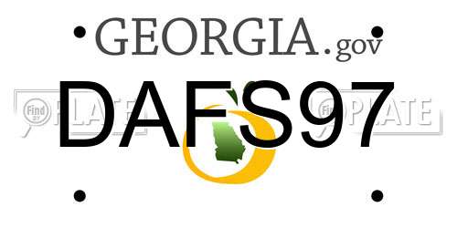 DAFS97 Georgia License Plate