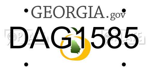 DAG1585 Georgia License Plate
