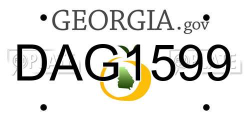 DAG1599 Georgia License Plate