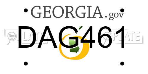 DAG461 Georgia License Plate