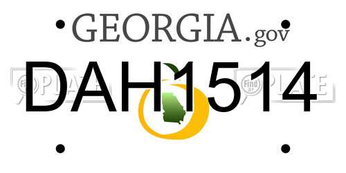 DAH1514 Georgia License Plate