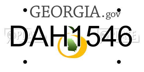 DAH1546 Georgia License Plate