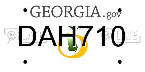 DAH710 Georgia License Plate