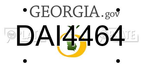 DAI4464 Georgia License Plate
