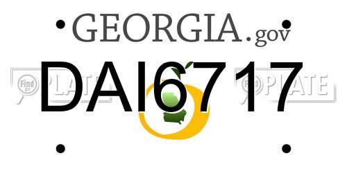 DAI6717 Georgia License Plate