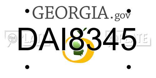 DAI8345 Georgia License Plate