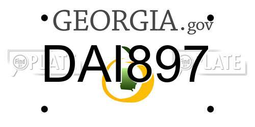 DAI897 Georgia License Plate