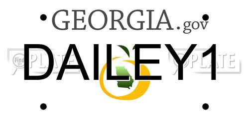 DAILEY1 Georgia License Plate