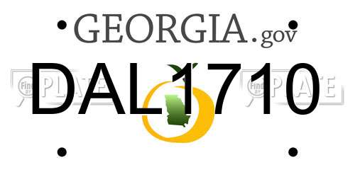 DAL1710 Georgia License Plate