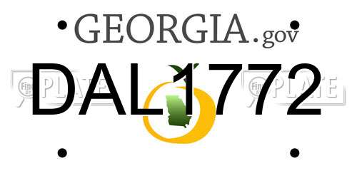 DAL1772 Georgia License Plate