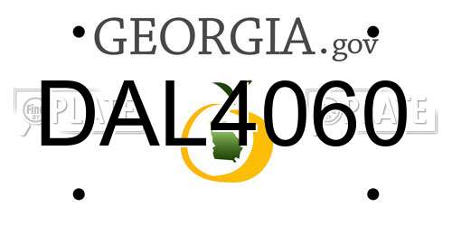 DAL4060 Georgia License Plate
