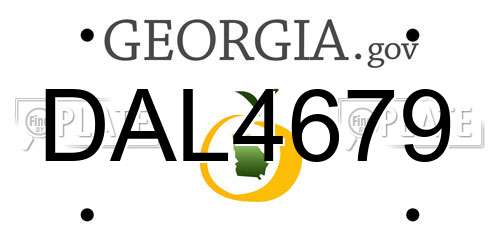 DAL4679 Georgia License Plate