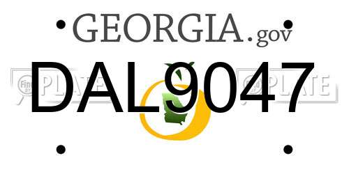 DAL9047 Georgia License Plate