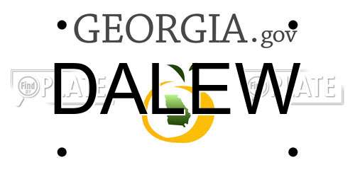 DALEW Georgia License Plate