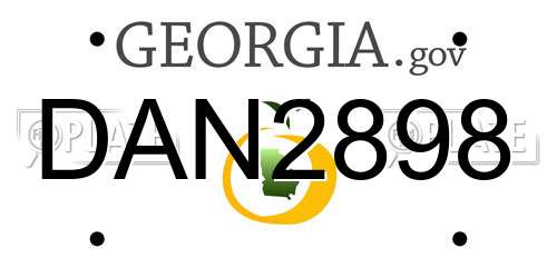 DAN2898 Georgia License Plate