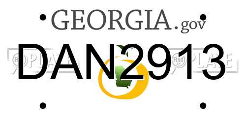 DAN2913 Georgia License Plate