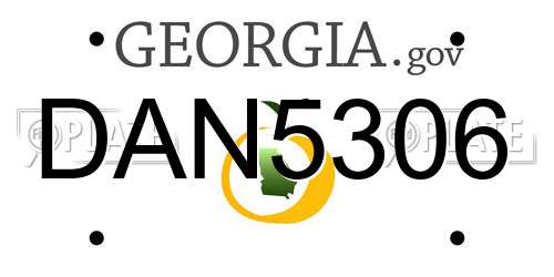 DAN5306 Georgia License Plate