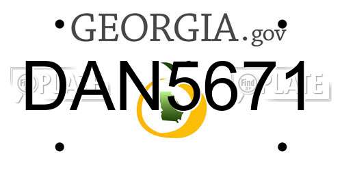DAN5671 Georgia License Plate
