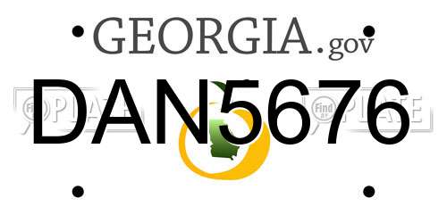 DAN5676 Georgia License Plate