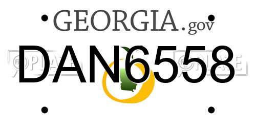 DAN6558 Georgia License Plate