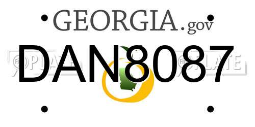 DAN8087 Georgia License Plate