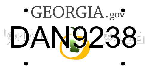 DAN9238 Georgia License Plate