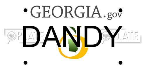 DANDY Georgia License Plate