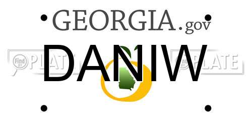 DANIW Georgia License Plate