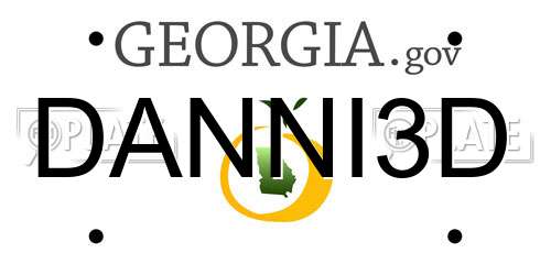 DANNI3D Georgia License Plate