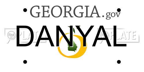 DANYAL Georgia License Plate