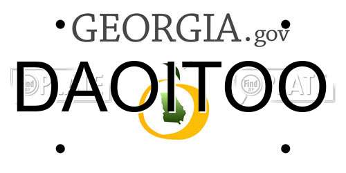DAOITOO Georgia License Plate