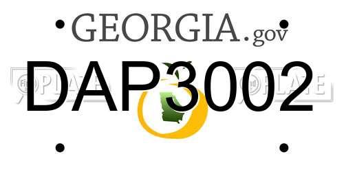 DAP3002 Georgia License Plate