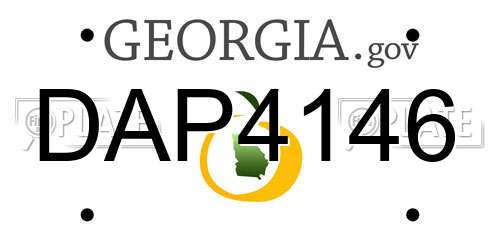 DAP4146 Georgia License Plate