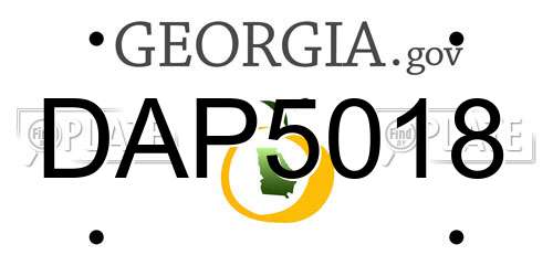 DAP5018 Georgia License Plate