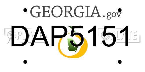 DAP5151 Georgia License Plate