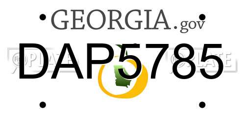 DAP5785 Georgia License Plate