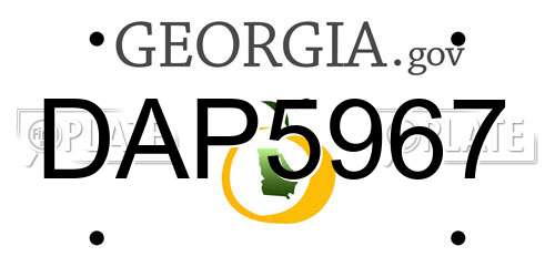 DAP5967 Georgia License Plate