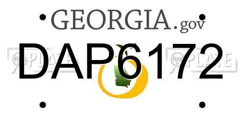 DAP6172 Georgia License Plate
