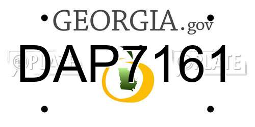 DAP7161 Georgia License Plate