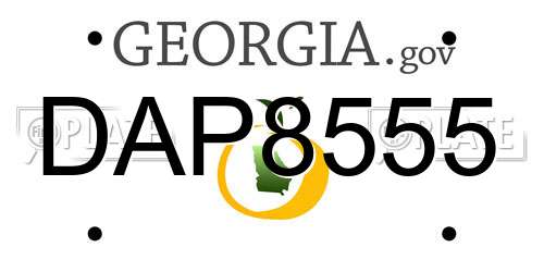 DAP8555 Georgia License Plate
